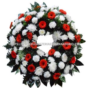 Corona de Gerberas, Anastasias y Claveles