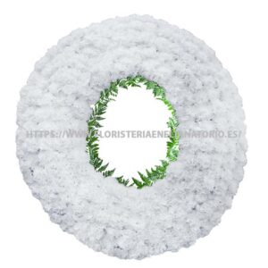 Corona de clavel blanco