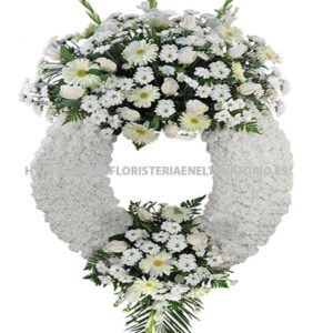 Corona con Rosas, Gerberas, Gladiolos y Margaritas